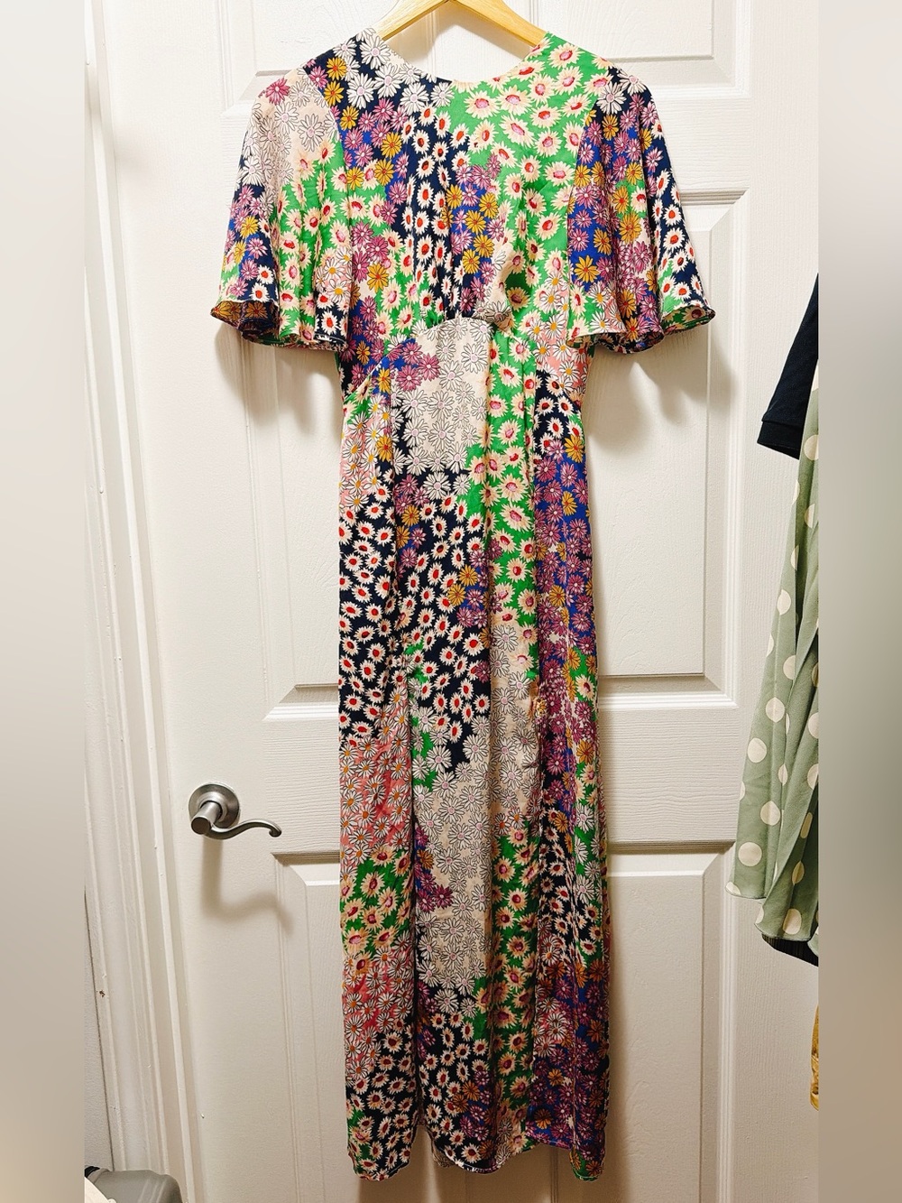 Topshop Floral Patchwork Maxi Dress in Multi